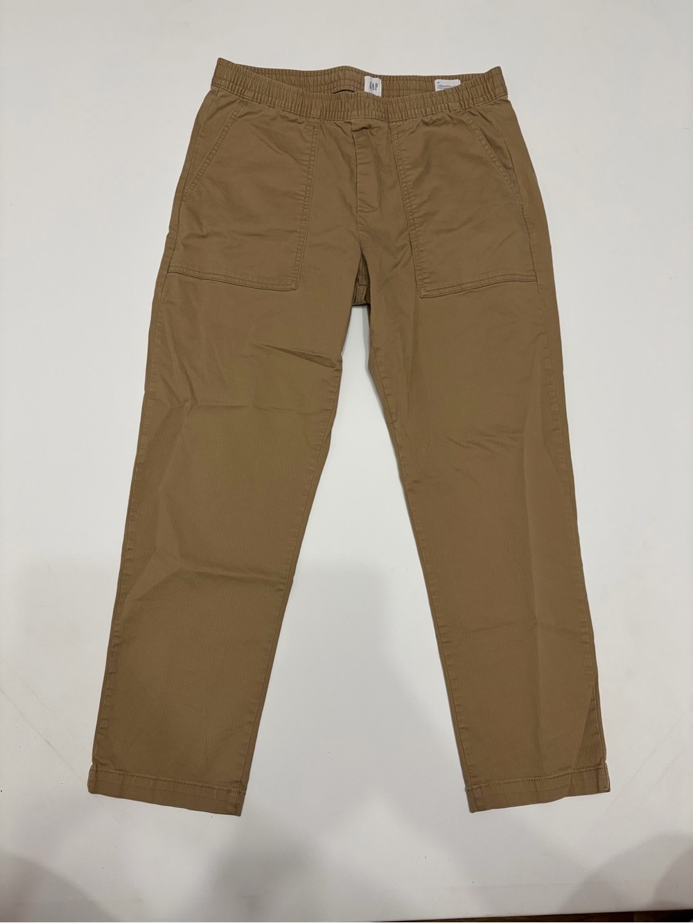 GAP Men's Tan Pull-On Chinos Sz M comfy business office casual wear with pockets